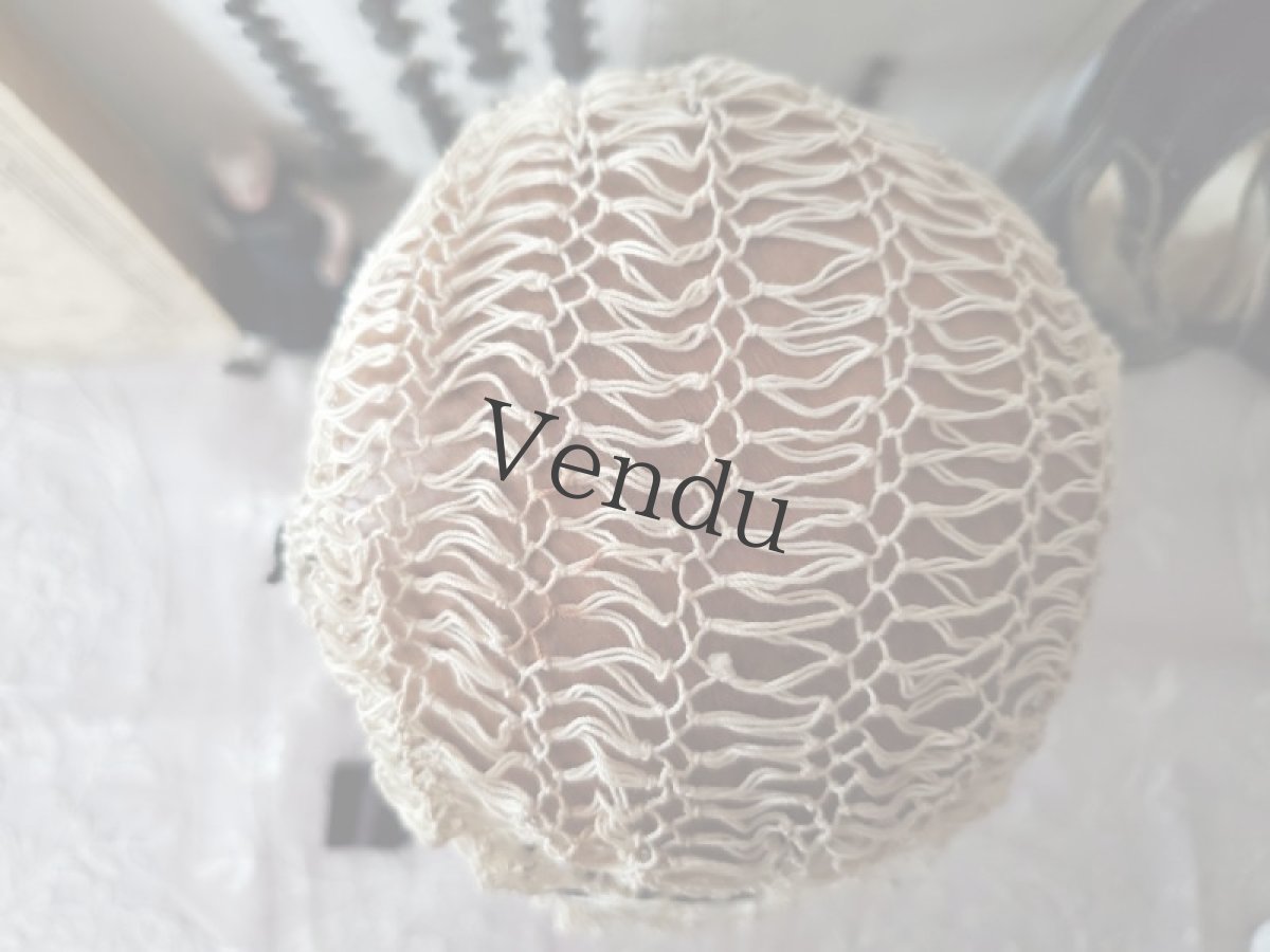 画像5: フランス 1920-30年代　黒リボンのクロシェボネ (5)