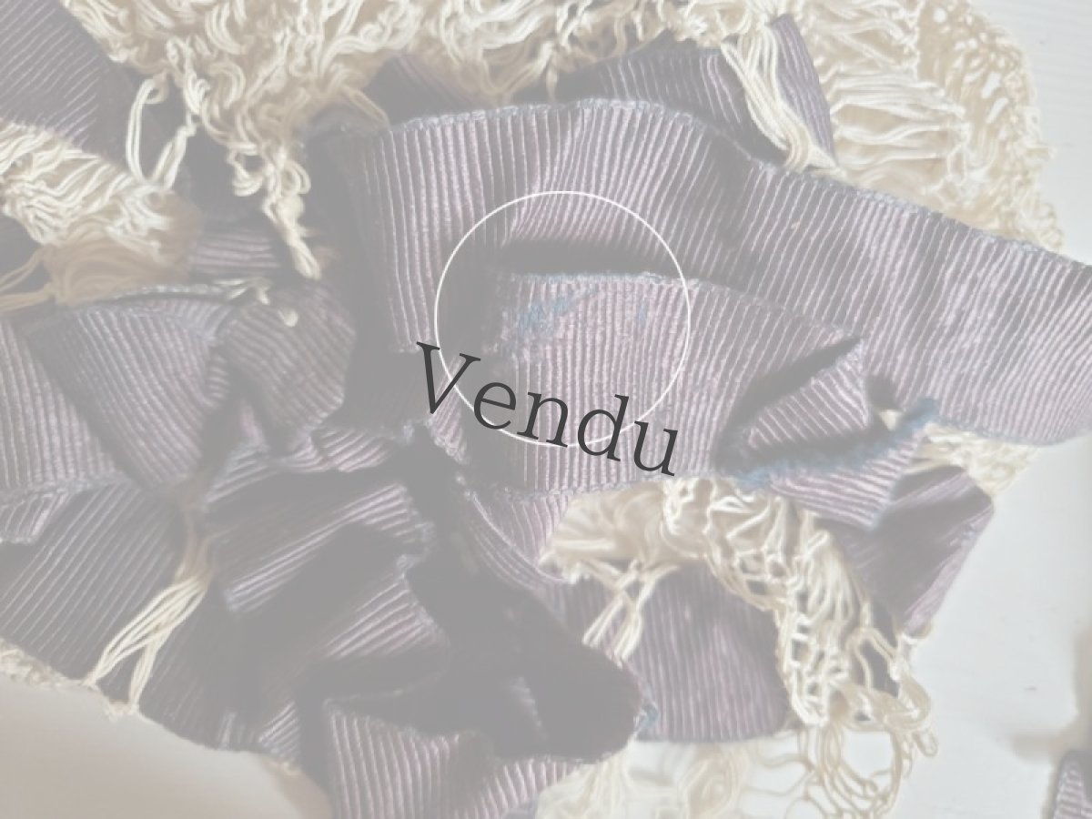 画像10: フランス 1920-30年代　黒リボンのクロシェボネ (10)