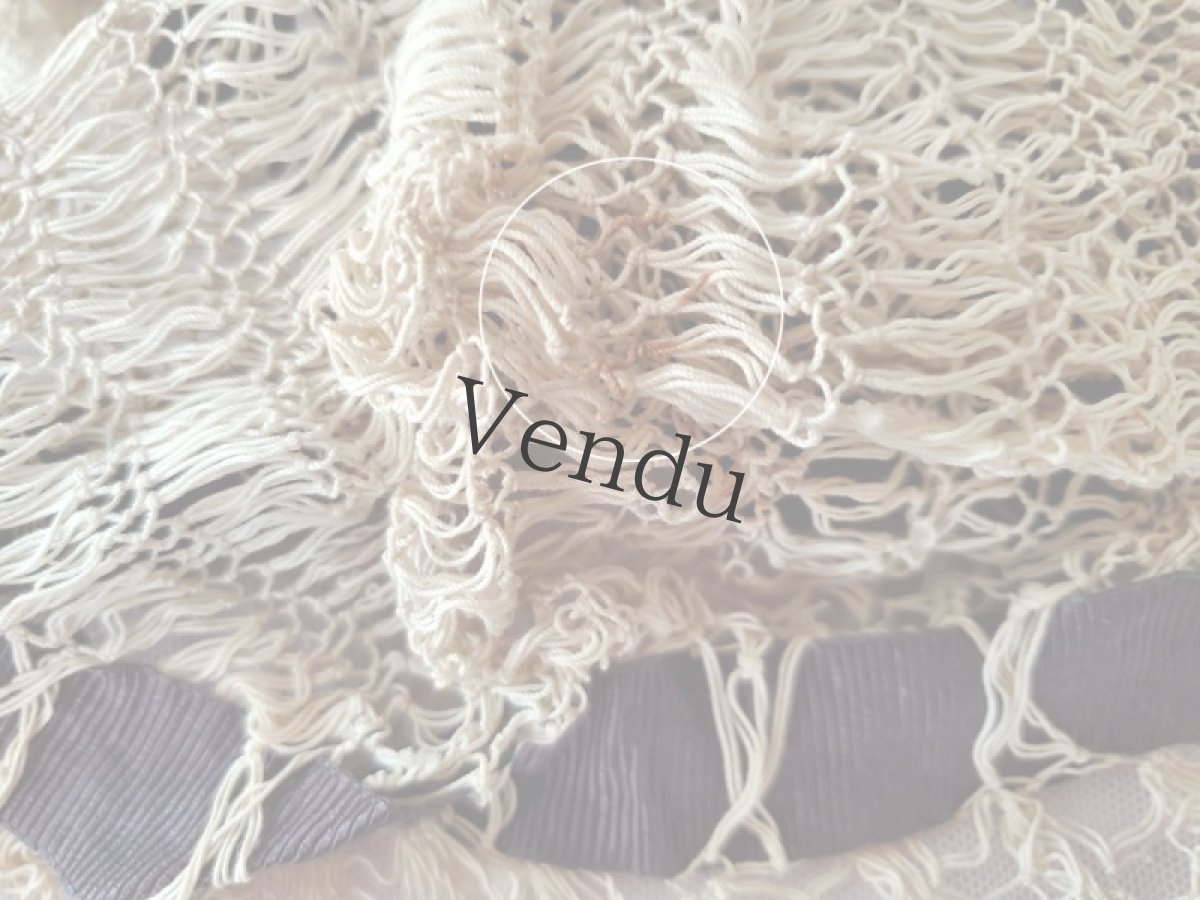 画像11: フランス 1920-30年代　黒リボンのクロシェボネ (11)