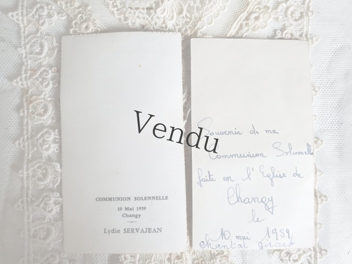 画像7: フランスアンティーク　パールのエパングルシート AU GRIFFON ホーリーカードつき (7)