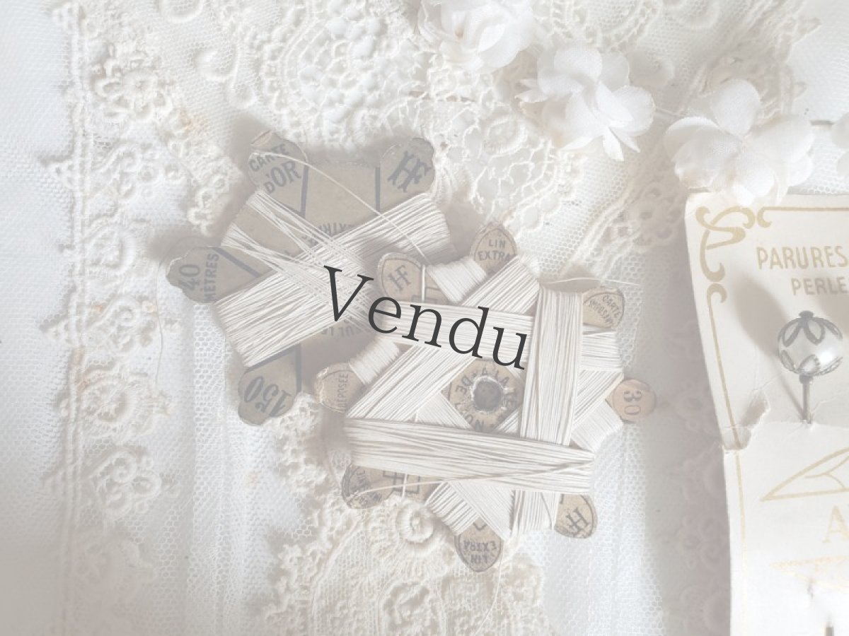 画像4: フランス 19世紀末 紙製リネン糸巻き HF A LA TETE DE LION 30 (4)