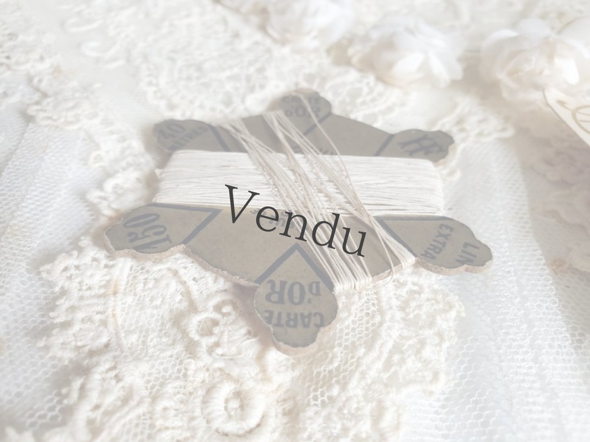 画像2: フランス 19世紀末 紙製リネン糸巻き HF CARTE D'OR 150 (2)