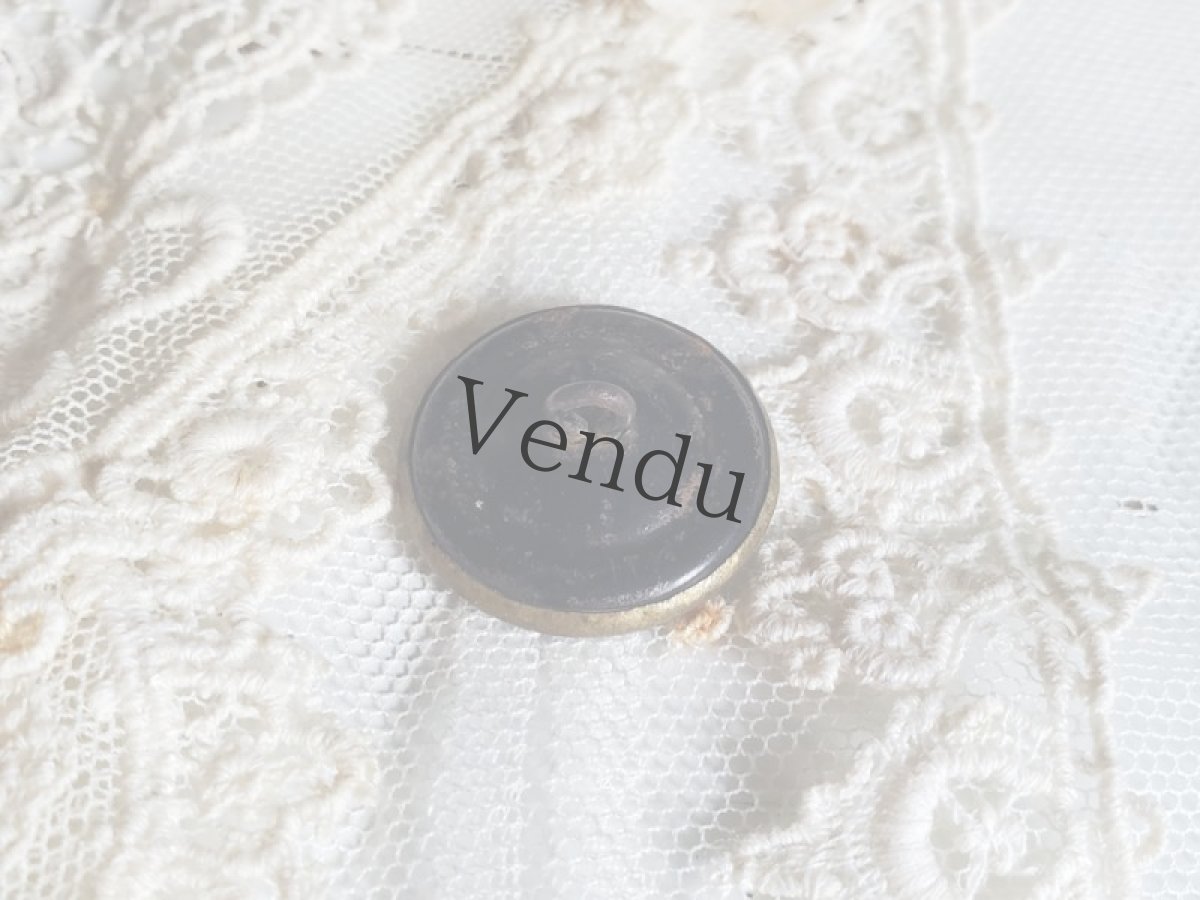 画像4: フランス 19世紀末 メタルボタン イリス  22mm (4)