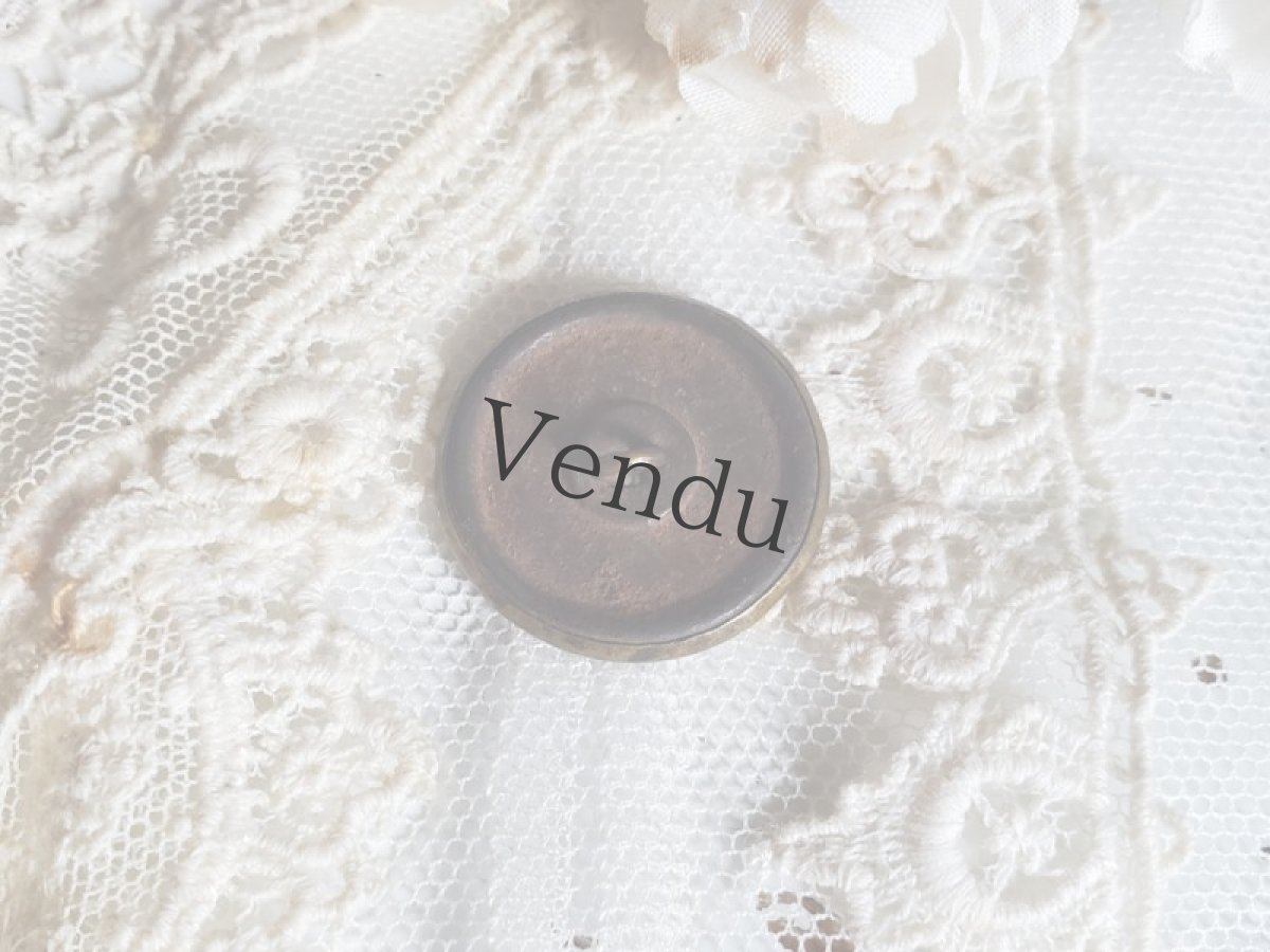 画像3: フランス 1900年前後 真鍮ボタン コスモ 23mm (3)