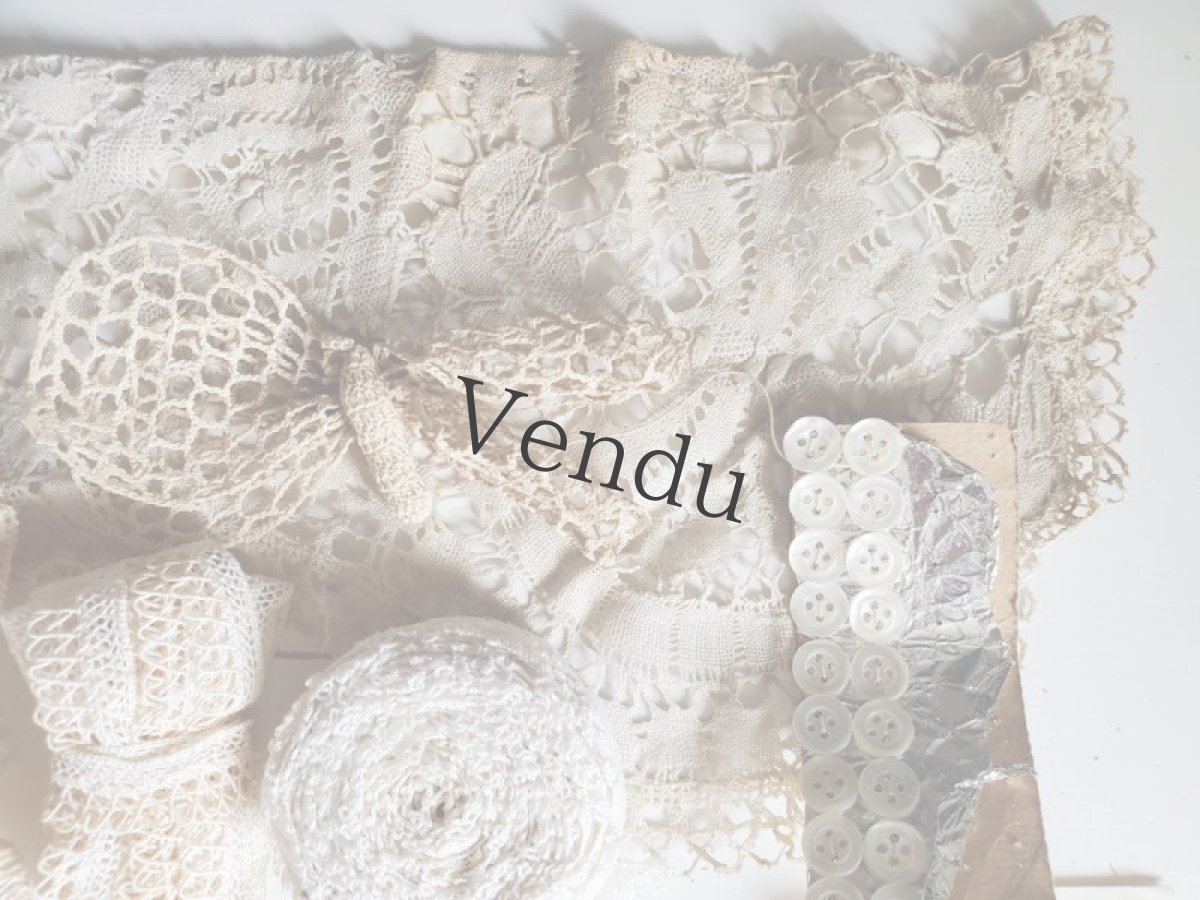 画像5: フランスアンティーク　箱入りレースセット 13種類＋貝ボタンシート＋ホーリーカードつき (5)
