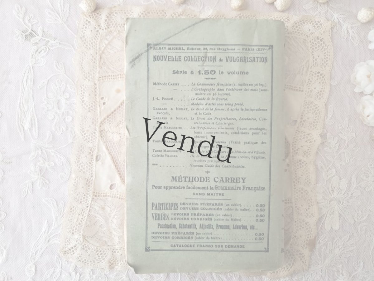 画像8: フランスアンティーク　マルグリット叔母さんの手芸の本 Aiguilles et FUSEAUX Tante MARGUERITE (8)