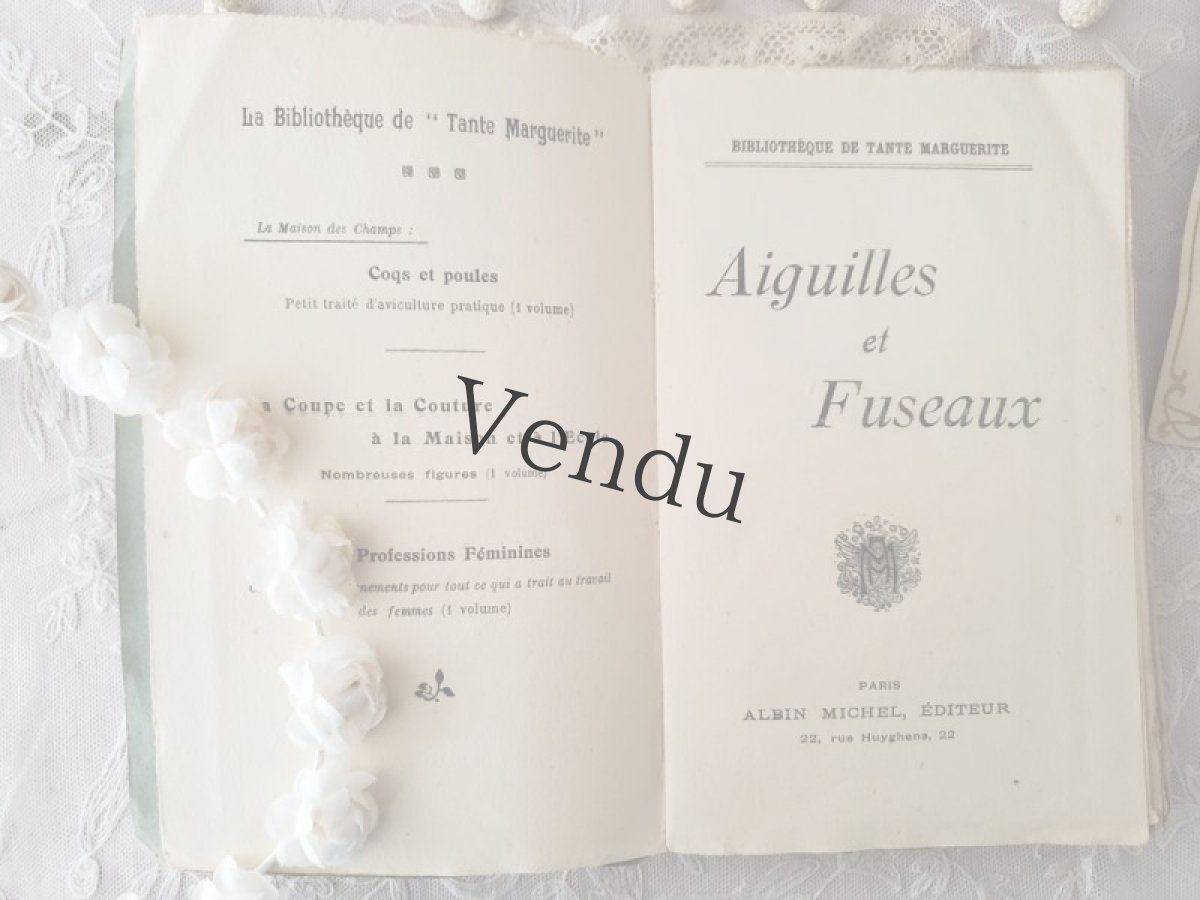 画像3: フランスアンティーク　マルグリット叔母さんの手芸の本 Aiguilles et FUSEAUX Tante MARGUERITE (3)