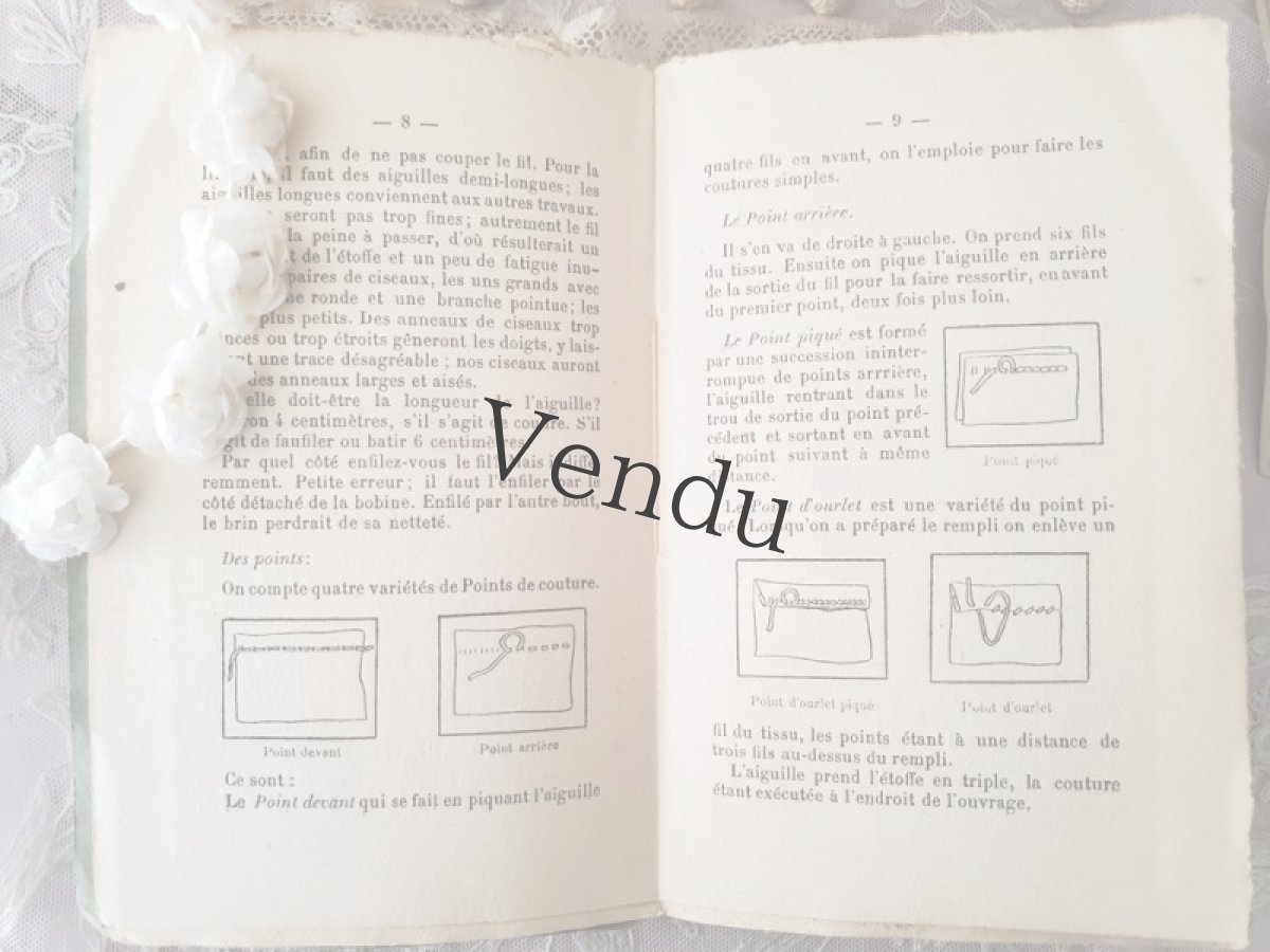 画像4: フランスアンティーク　マルグリット叔母さんの手芸の本 Aiguilles et FUSEAUX Tante MARGUERITE (4)
