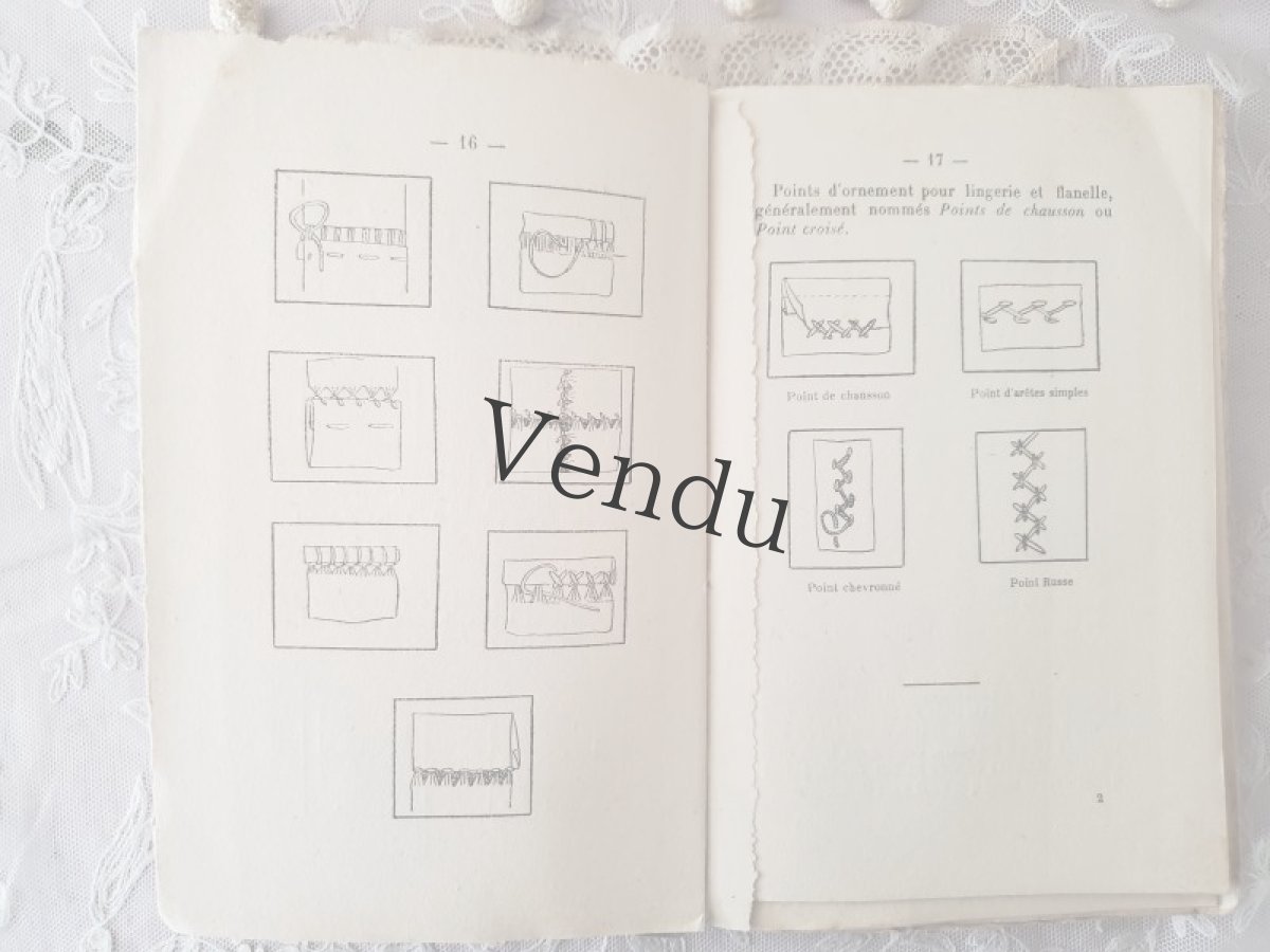 画像5: フランスアンティーク　マルグリット叔母さんの手芸の本 Aiguilles et FUSEAUX Tante MARGUERITE (5)
