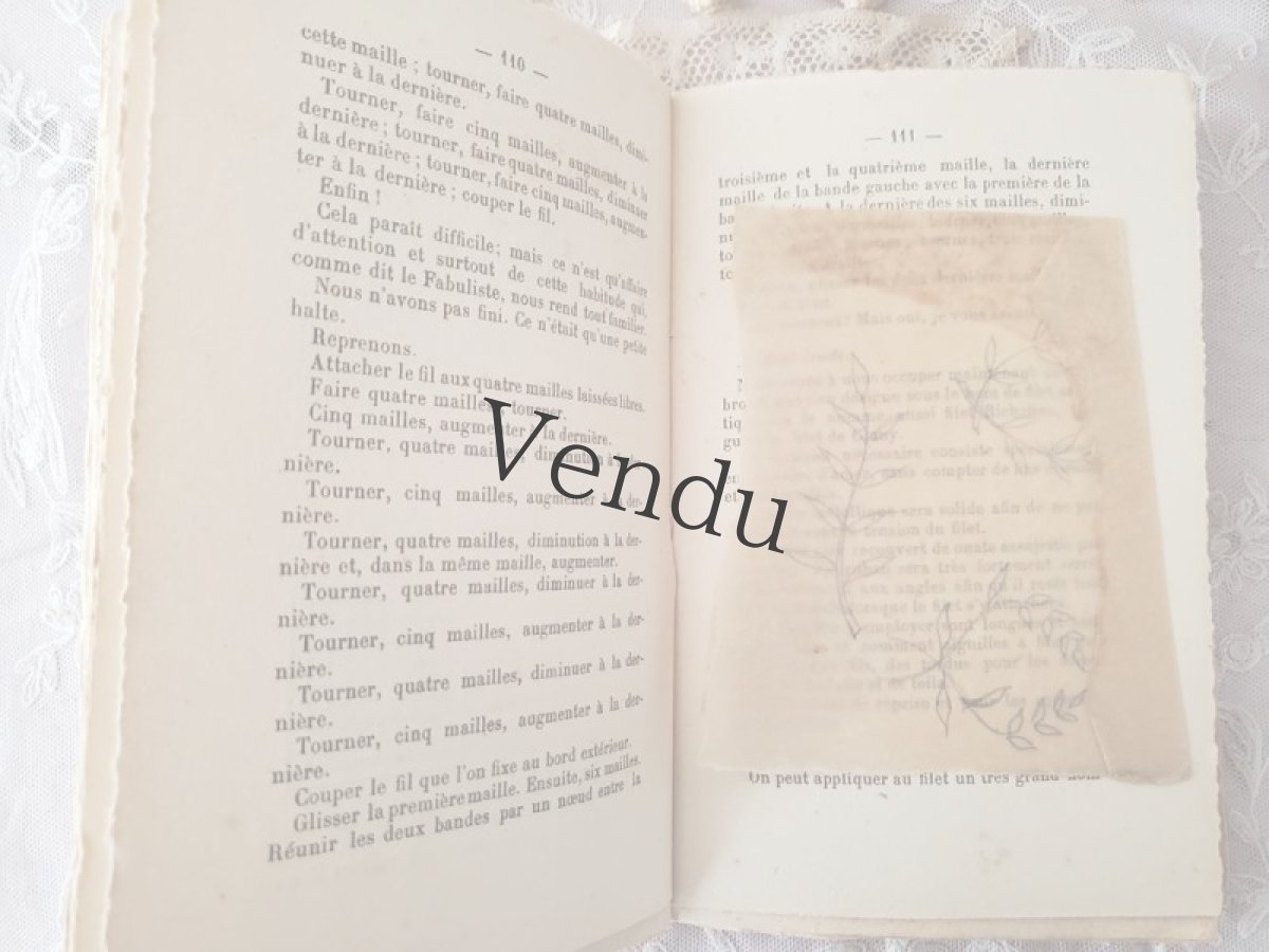 画像6: フランスアンティーク　マルグリット叔母さんの手芸の本 Aiguilles et FUSEAUX Tante MARGUERITE (6)