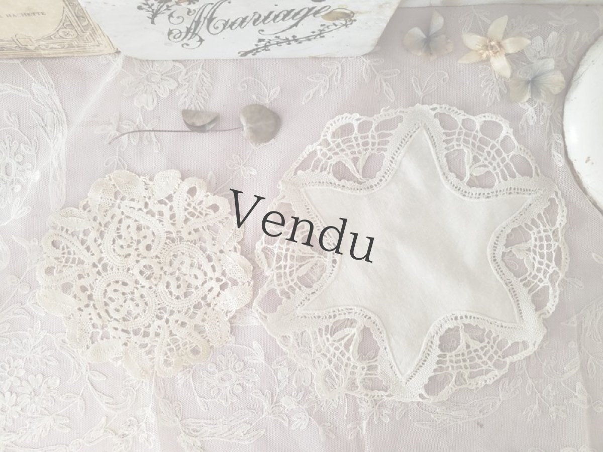 画像3: フランスヴィンテージ　ドイリー アソートセット B (3)