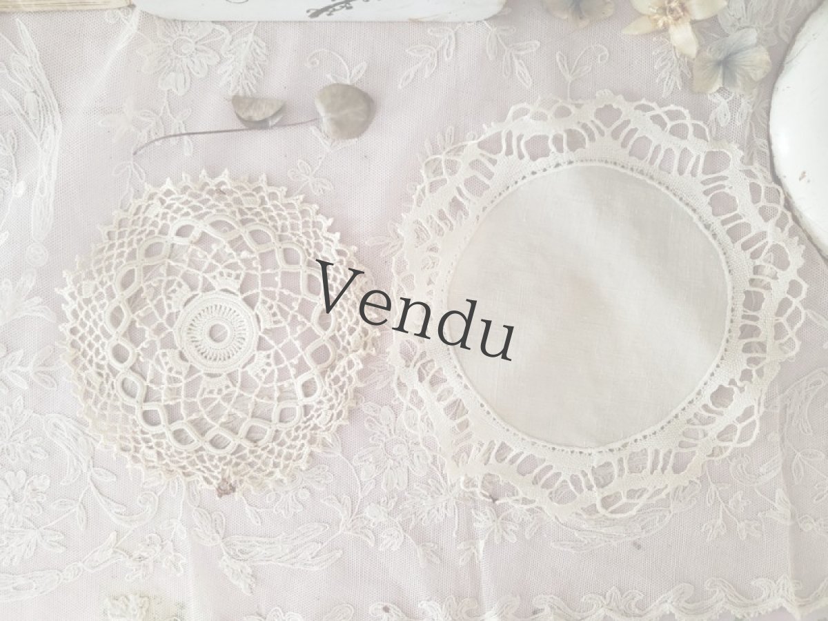 画像2: フランスヴィンテージ　ドイリー アソートセット B (2)