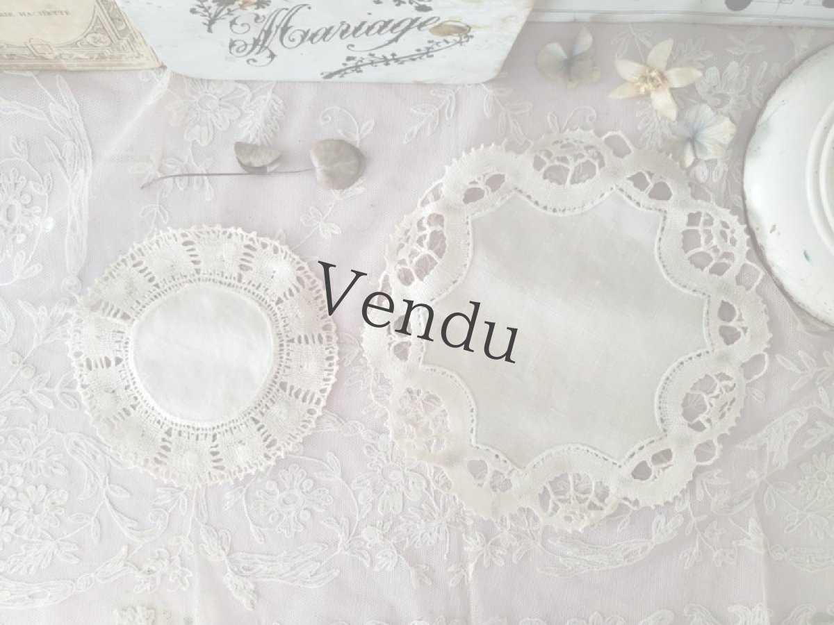 画像2: フランスヴィンテージ　ドイリー アソートセット A (2)