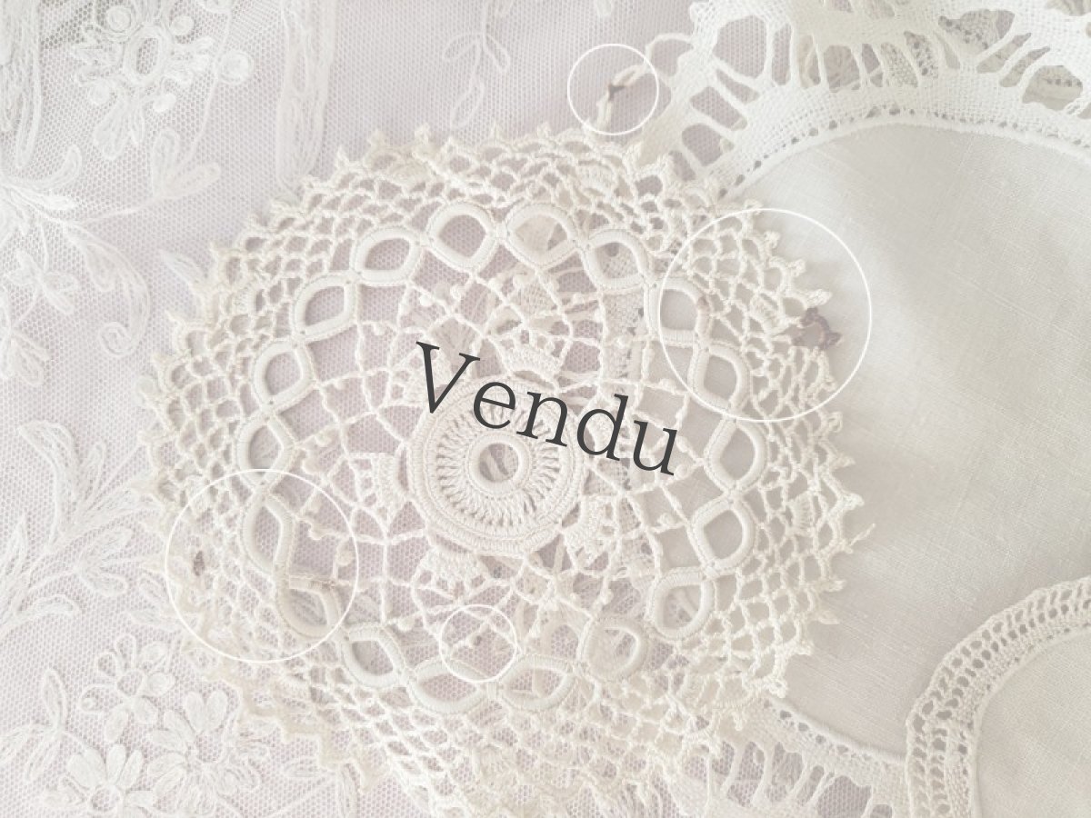 画像6: フランスヴィンテージ　ドイリー アソートセット B (6)