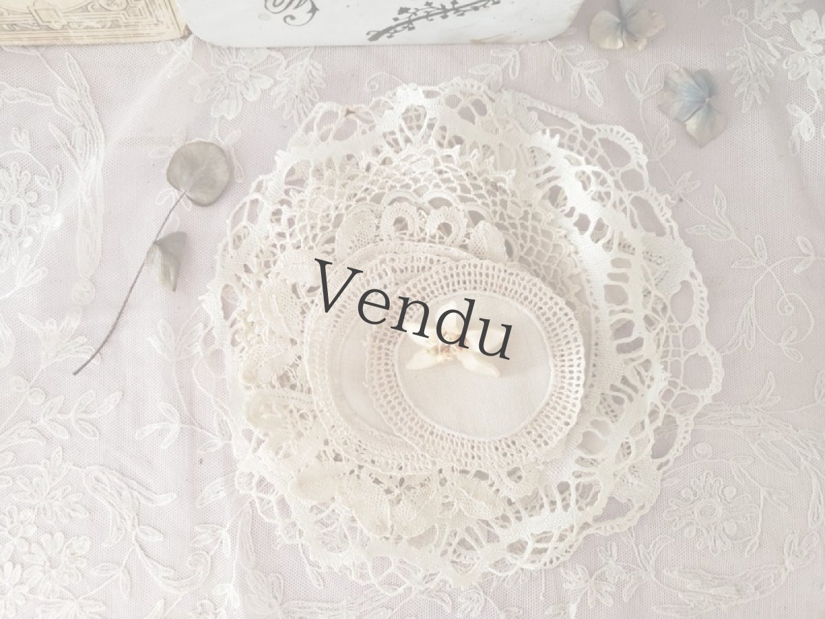 画像5: フランスヴィンテージ　ドイリー アソートセット B (5)