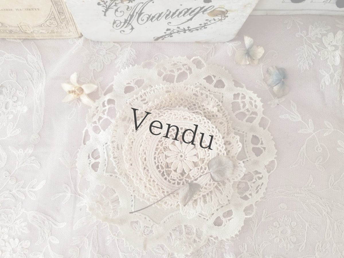 画像5: フランスヴィンテージ　ドイリー アソートセット A (5)