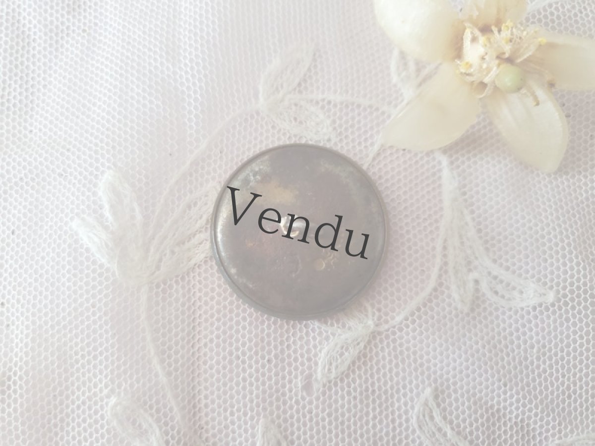 画像4: フランスアンティーク ゴールドメタルボタン とうもろこしと稲 27mm (4)