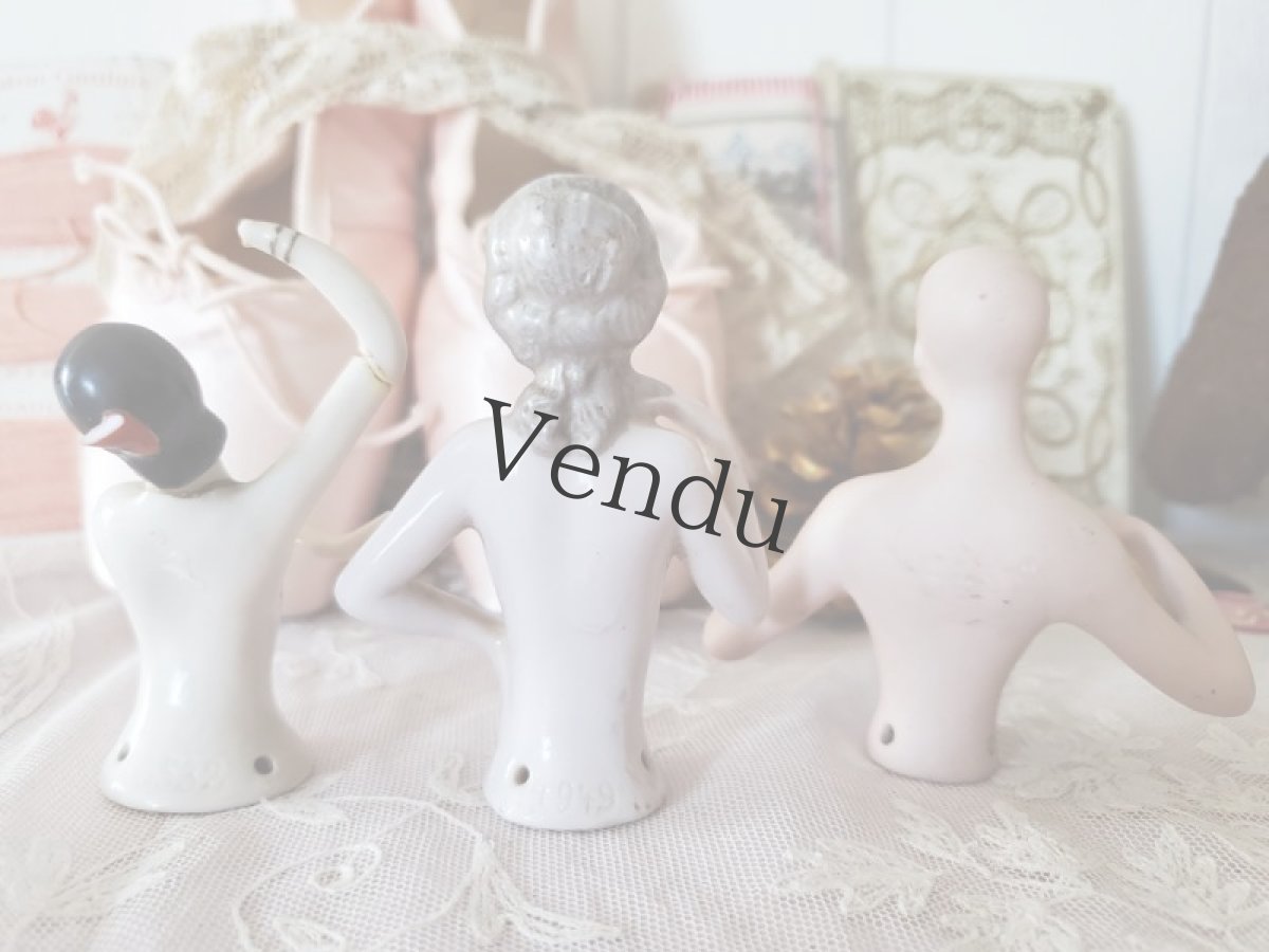 画像4: ドイツアンティーク　ハーフドール　３体セット (4)