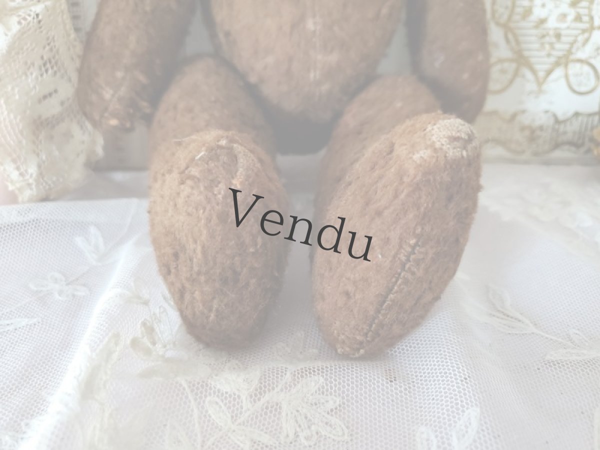 画像11: フランス 1940-50年代　小柄なくまのぬいぐるみ (11)