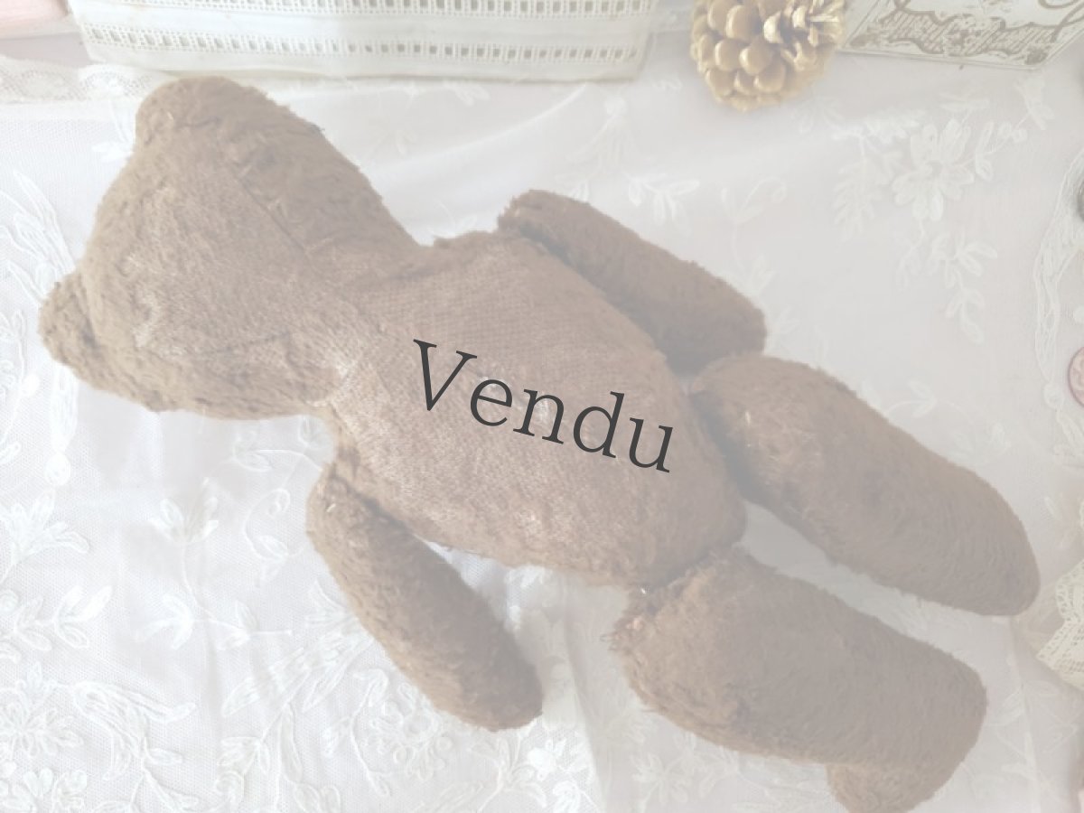 画像8: フランス 1940-50年代　小柄なくまのぬいぐるみ (8)