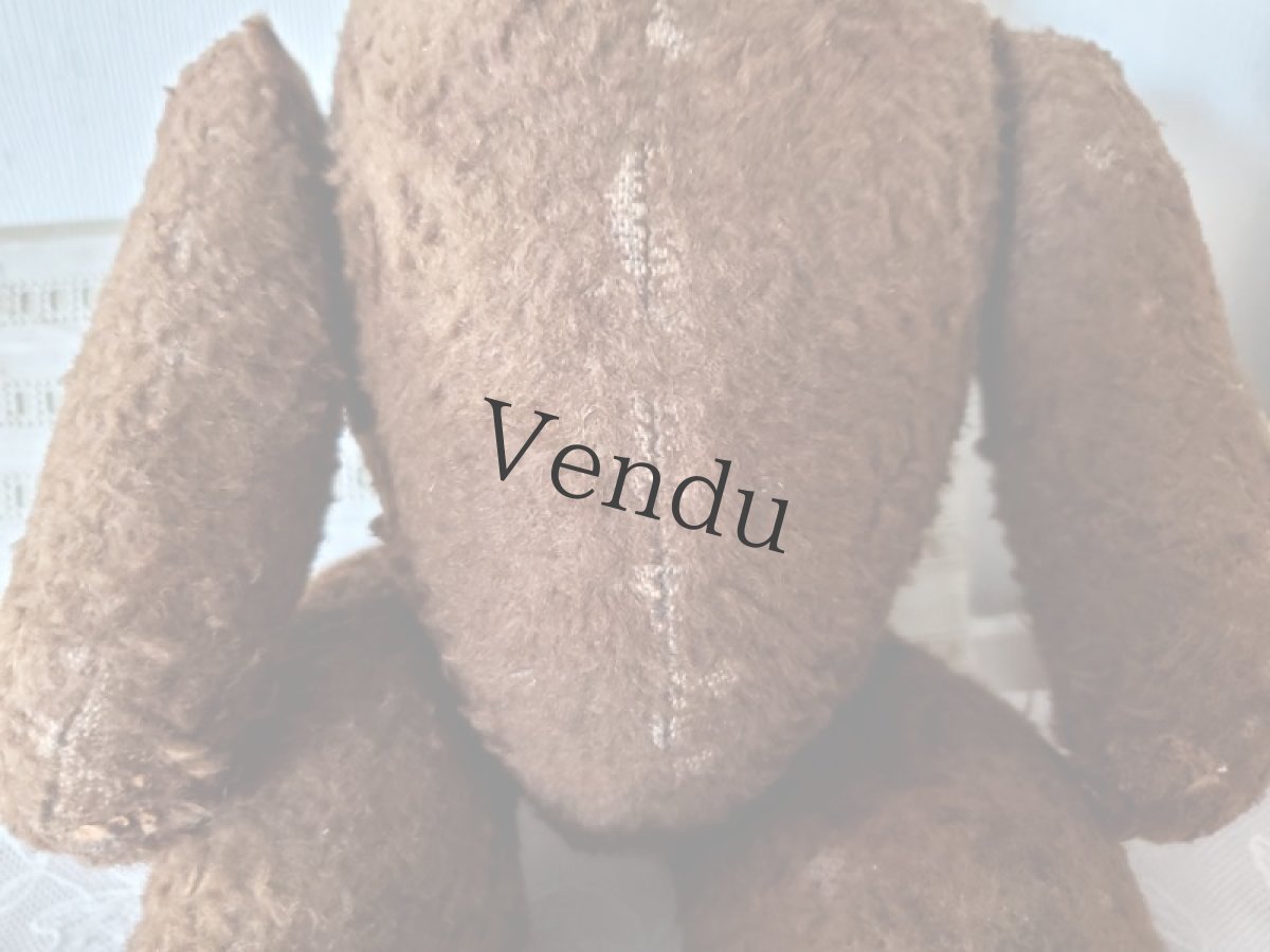 画像9: フランス 1940-50年代　小柄なくまのぬいぐるみ (9)