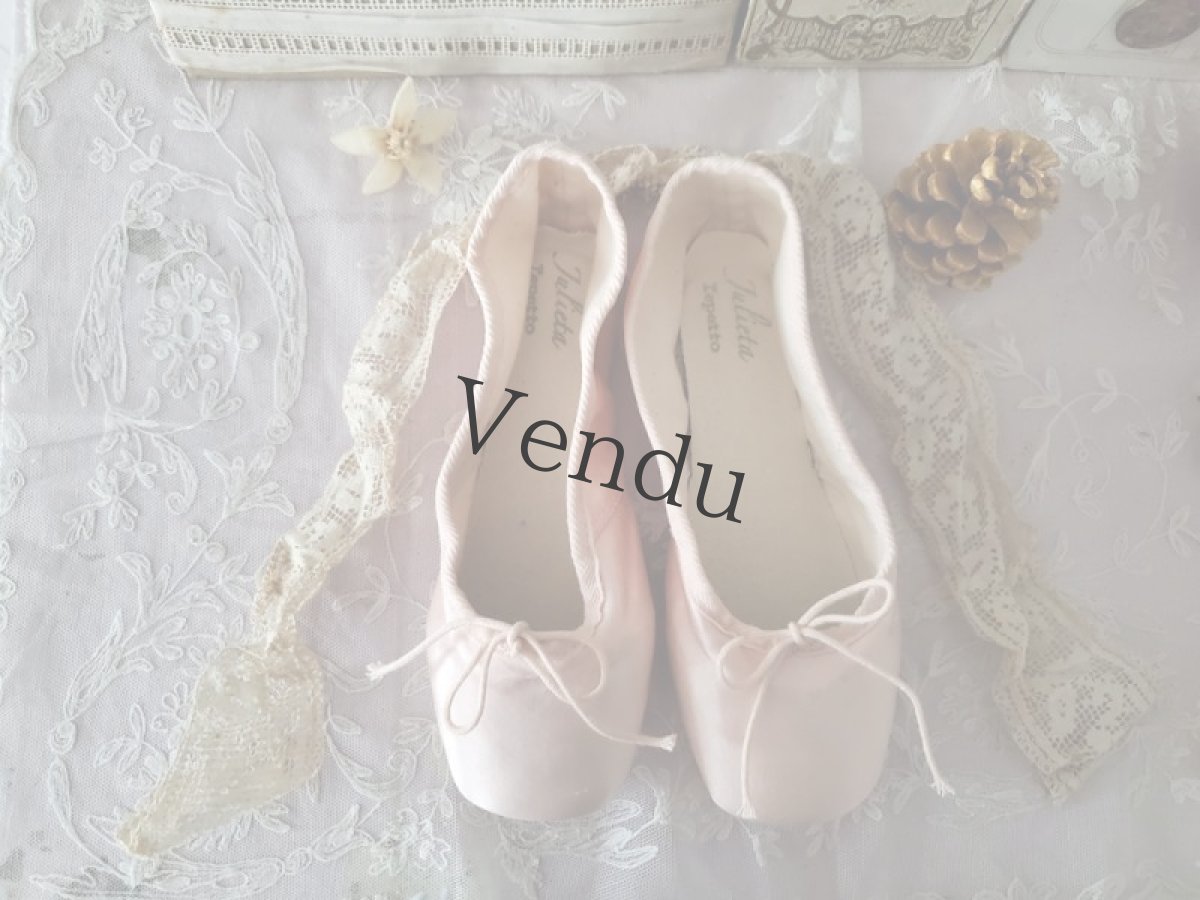 画像3: フランス 蚤の市　少女のバレエシューズ repette Julieta (3)