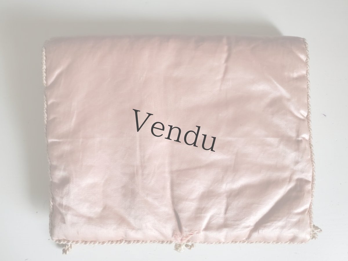 画像10: フランスアンティーク　シルクハンキーケース　ハンドペイント (10)