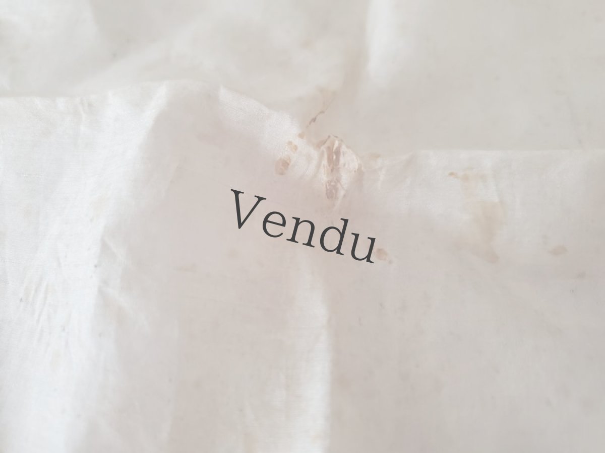 画像6: フランスアンティーク　シルクとレースのハンカチ（ダメージ） (6)