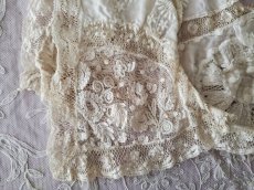 画像8: フランスアンティーク　チュール白糸刺繍　少女のつけ襟 (8)