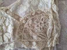 画像5: フランスアンティーク　チュール白糸刺繍　少女のつけ襟 (5)