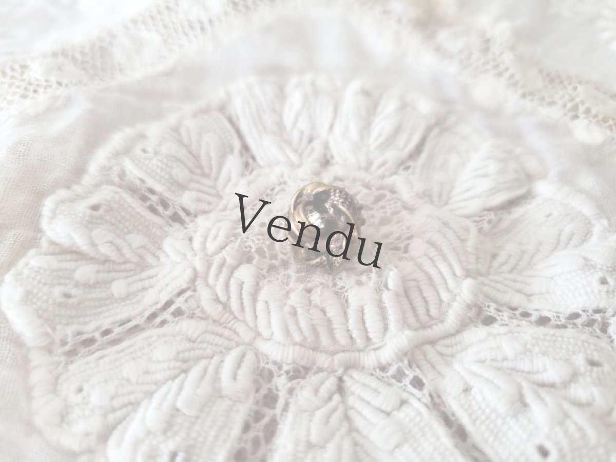 画像4: フランスアンティーク　ガラスストーン立て爪ボタン 11mm (4)