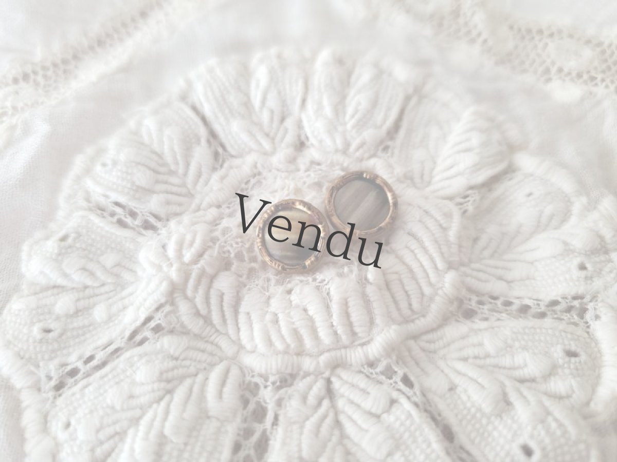 画像4: フランスアンティーク　セルロイド×メタル 極小ボタン 9mm (4)