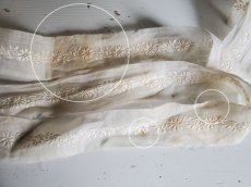 画像6: フランスアンティーク　白糸刺繍リボン／テープ 156cm (6)