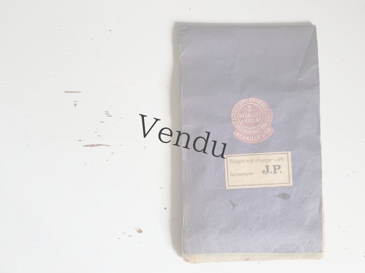 画像3: フランス 1900年代 シューボタンサンプルシート 包み紙色バリエ付き J.P. (3)