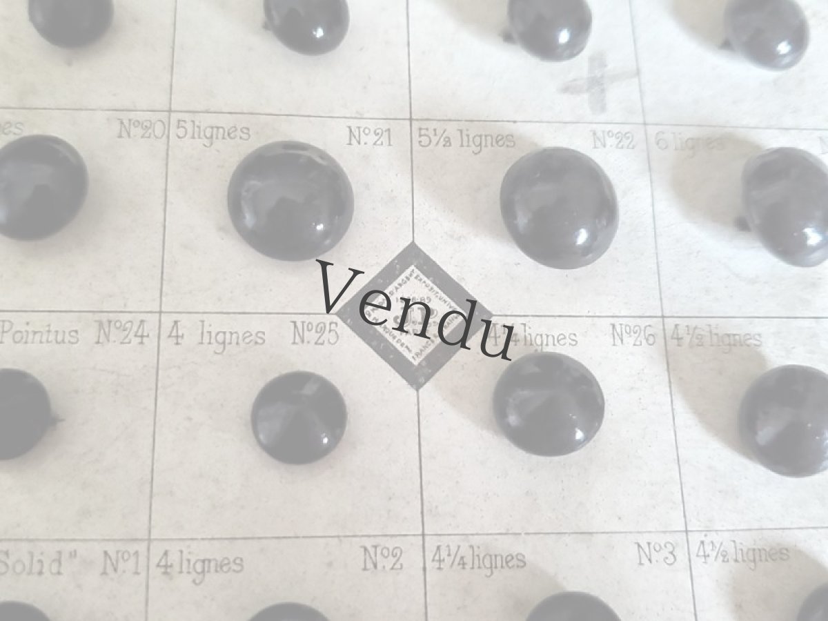 画像12: フランス 1900年代 シューボタンサンプルシート 包み紙色バリエ付き J.P. (12)