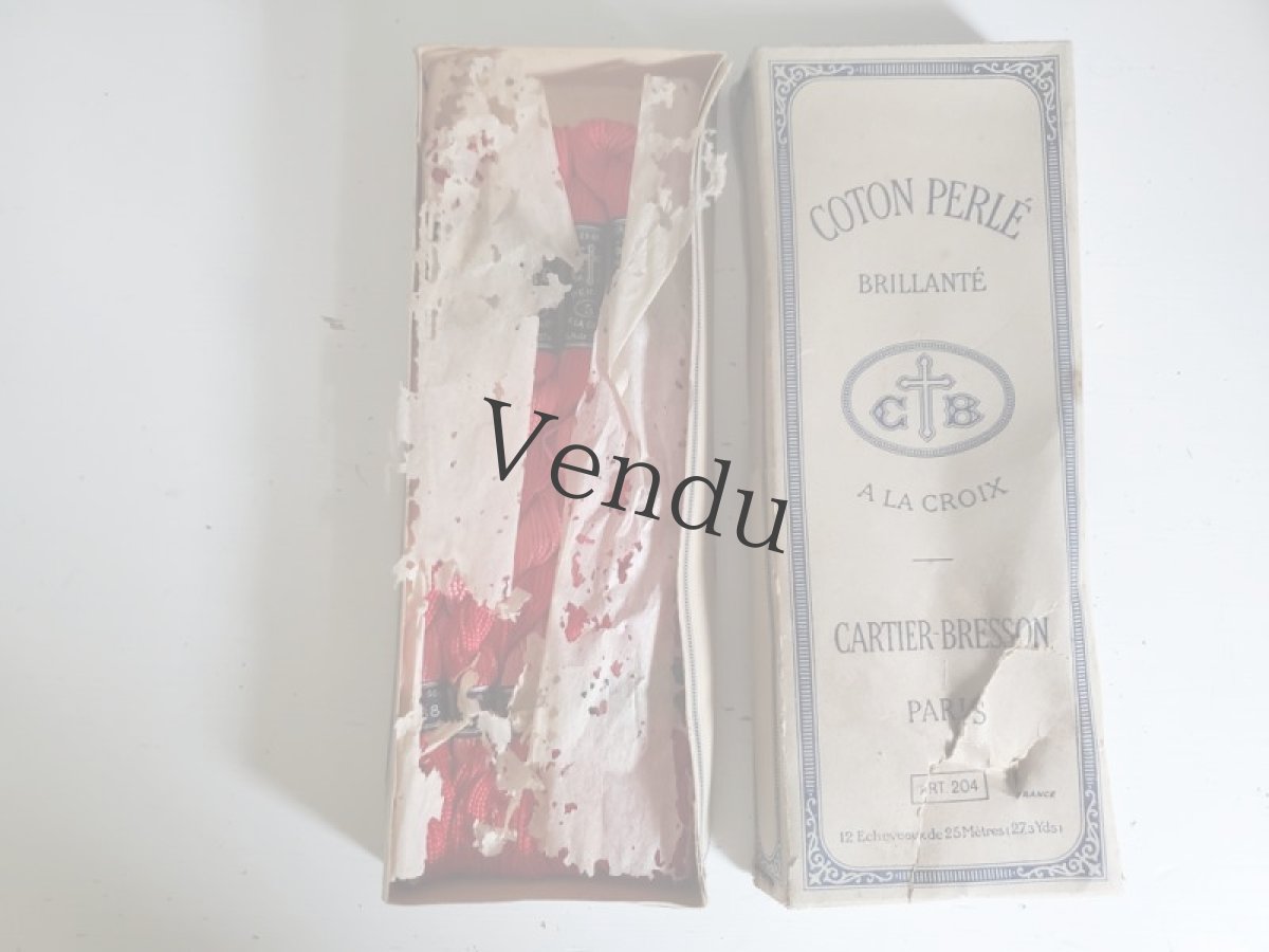 画像4: フランスアンティーク 箱入り刺繍糸×６束 レッド系  CARTIER-BRESSON (4)