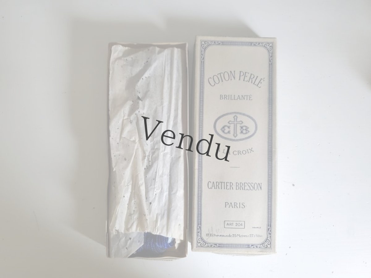 画像4: フランスアンティーク 箱入り刺繍糸×６束 ブルー系  CARTIER-BRESSON (4)