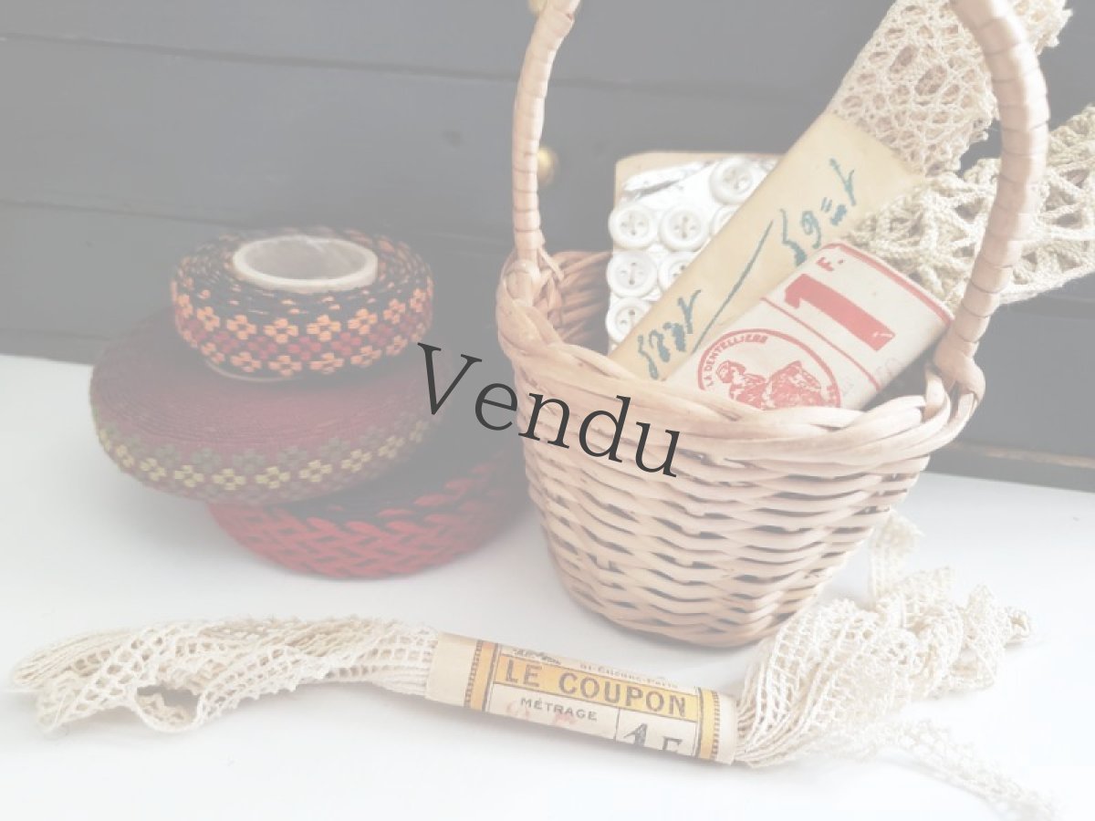 画像7: フランスヴィンテージ　刺繍テープ ３巻きセット (7)