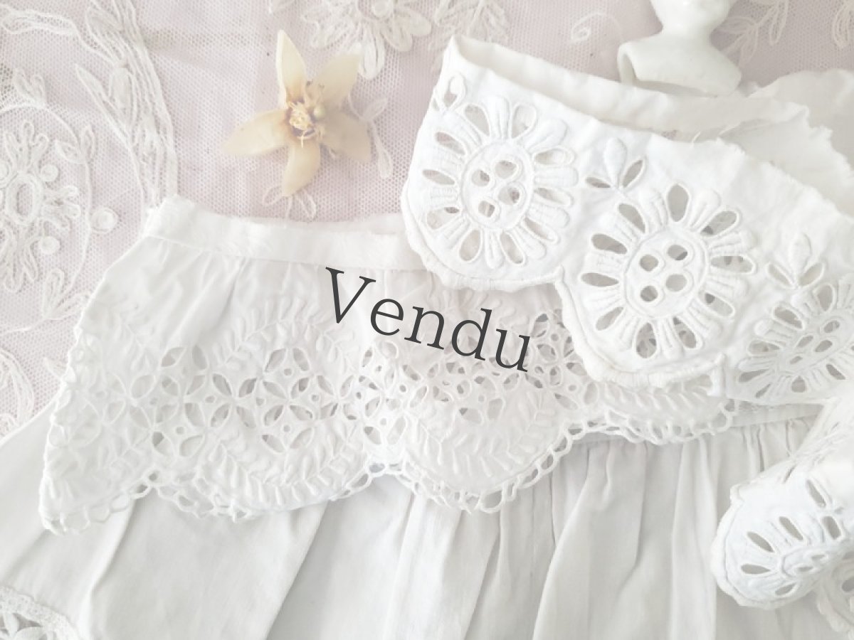 画像3: フランスアンティーク　カットワーク刺繍レースはぎれ ４種セット (3)