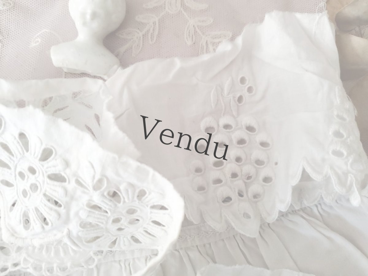 画像6: フランスアンティーク　カットワーク刺繍レースはぎれ ４種セット (6)