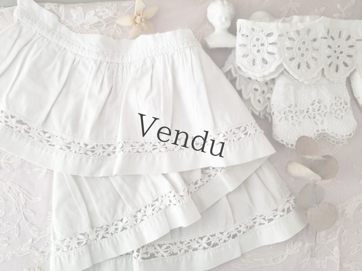 画像2: フランスアンティーク　カットワーク刺繍レースはぎれ ４種セット (2)