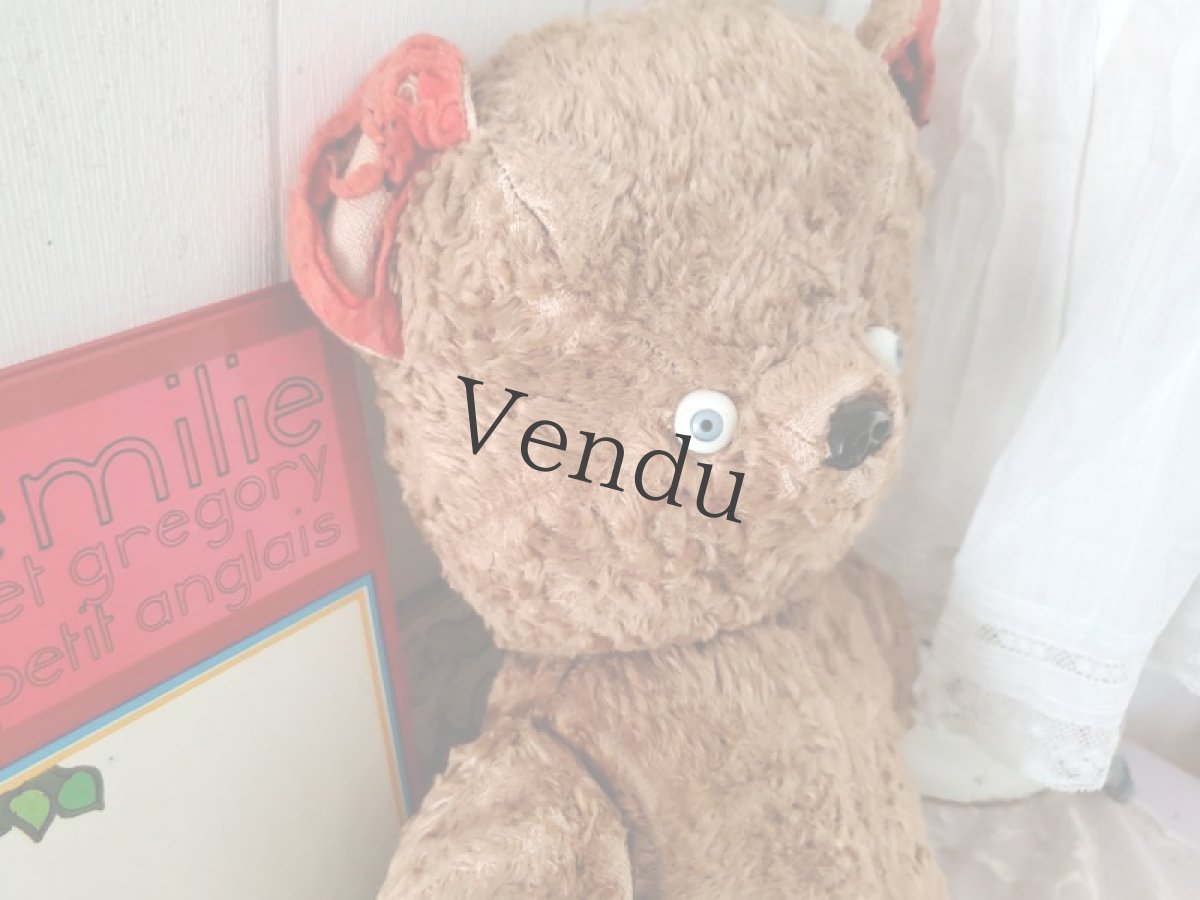 画像3: フランス 1940-1960年　大きなくまのぬいぐるみ (3)