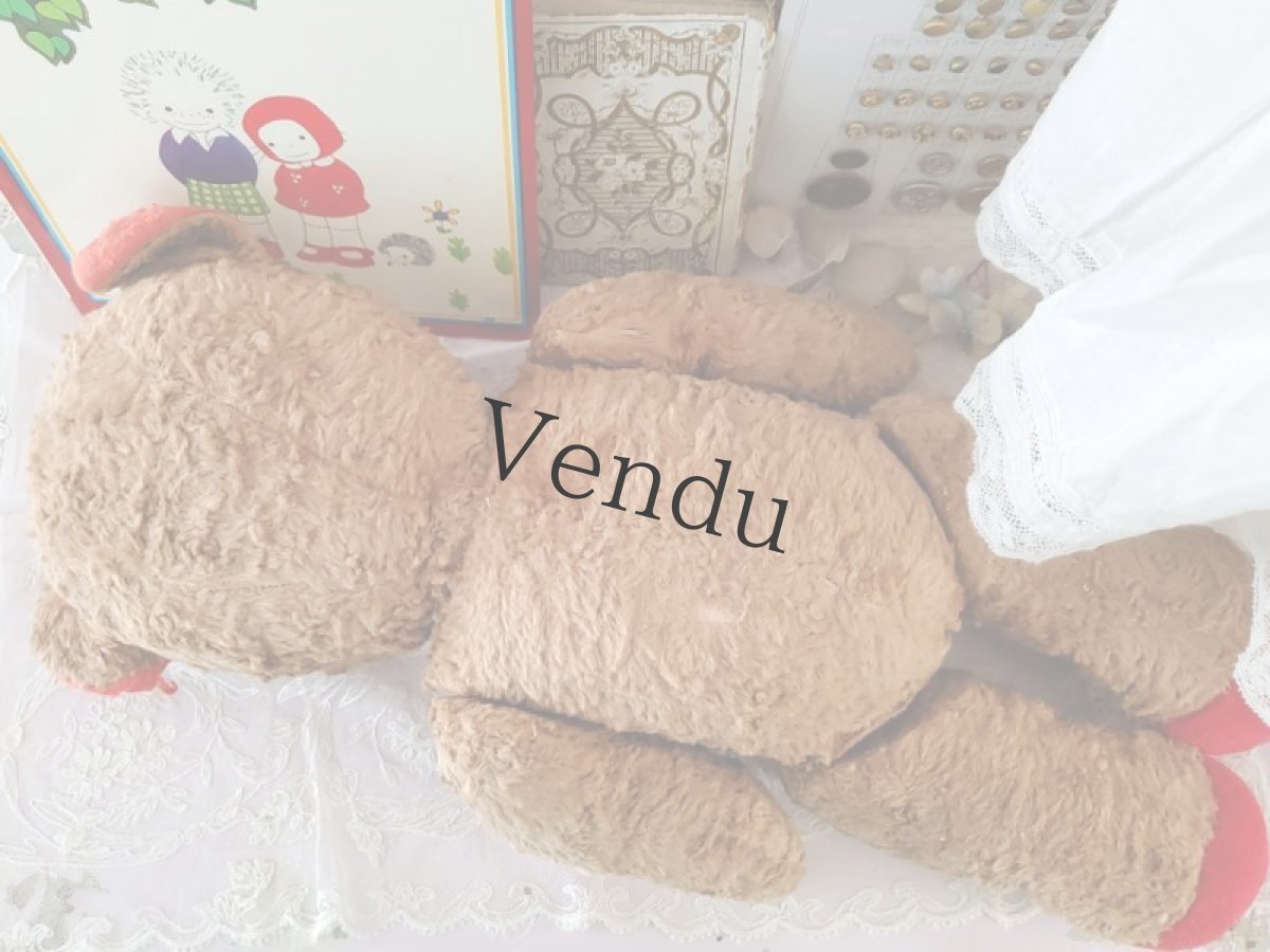 画像9: フランス 1940-1960年　大きなくまのぬいぐるみ (9)