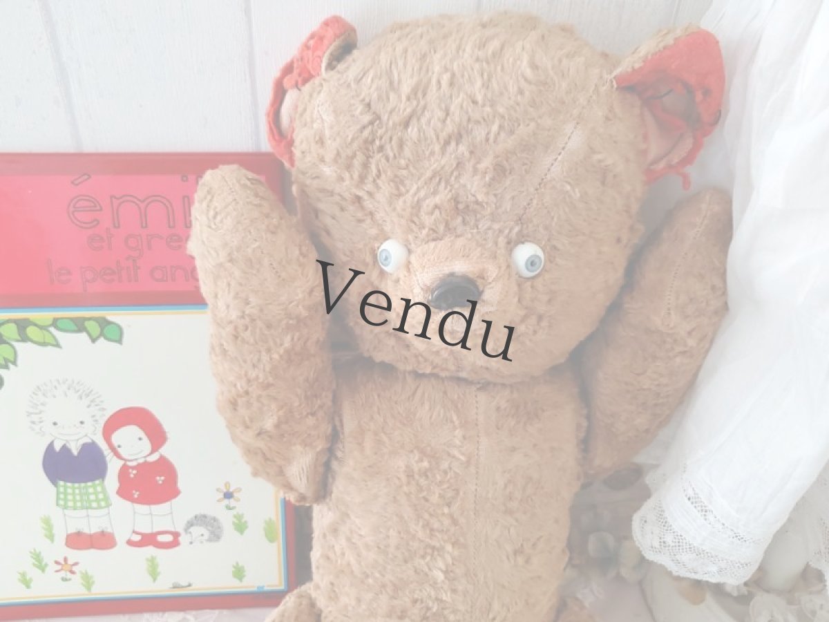 画像6: フランス 1940-1960年　大きなくまのぬいぐるみ (6)