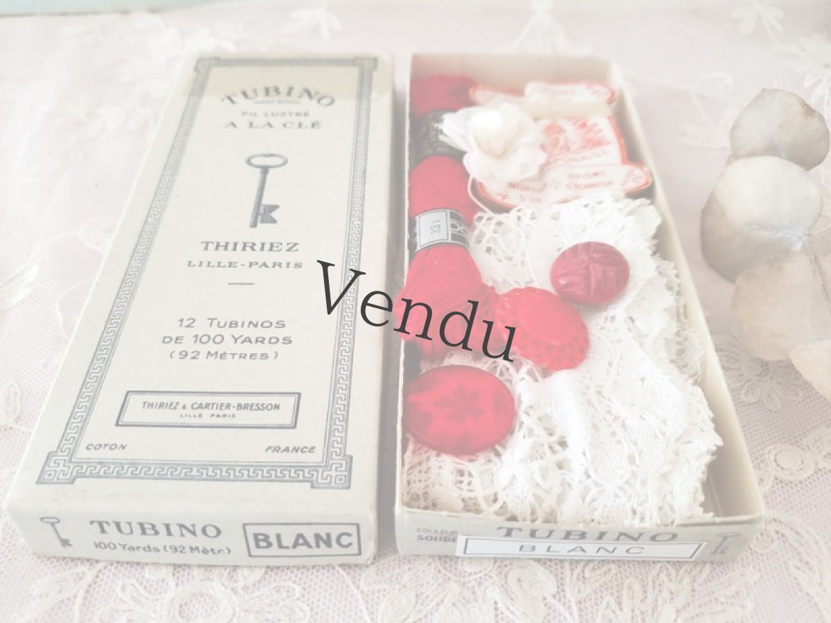 画像2: フランス蚤の市　メルスリーセット《Rouge》 (2)