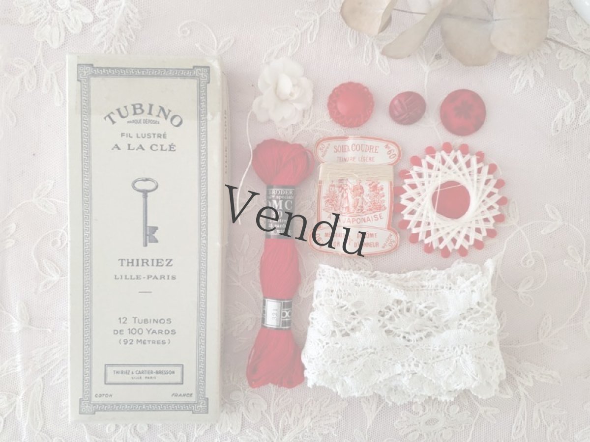 画像3: フランス蚤の市　メルスリーセット《Rouge》 (3)