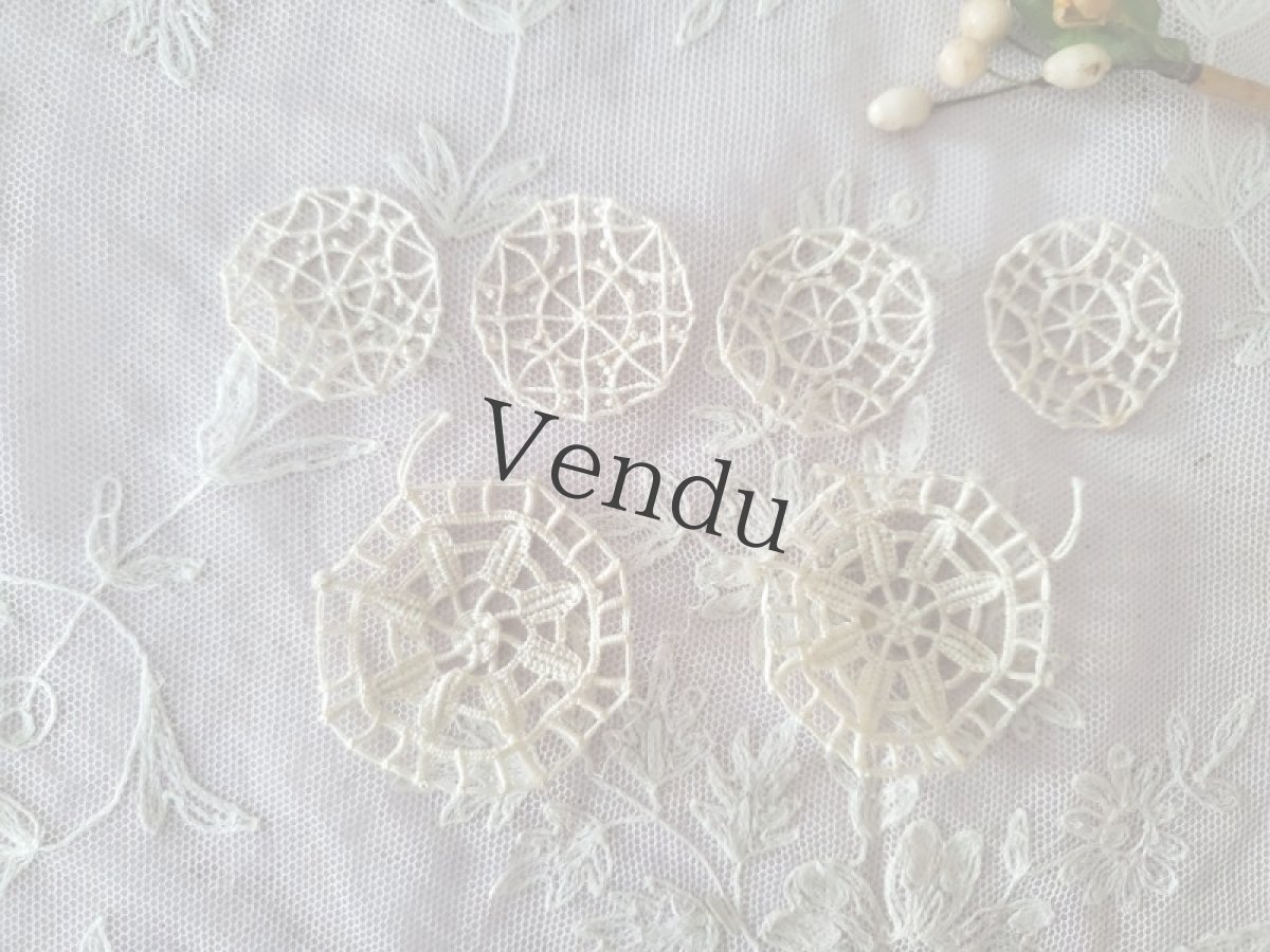 画像3: フランスアンティーク　レースモチーフセット (3)