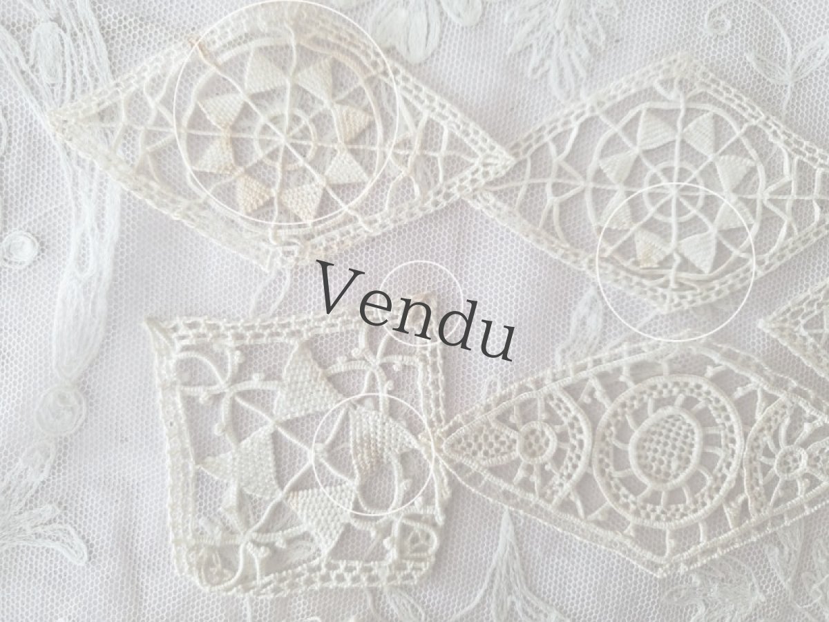 画像4: フランスアンティーク　レースモチーフセット (4)