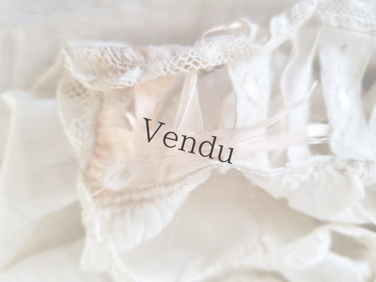 画像9: フランスアンティーク　襟つき端切れ（ケープ仕様） (9)