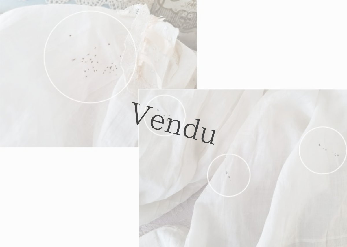 画像10: フランスアンティーク　襟つき端切れ（ケープ仕様） (10)